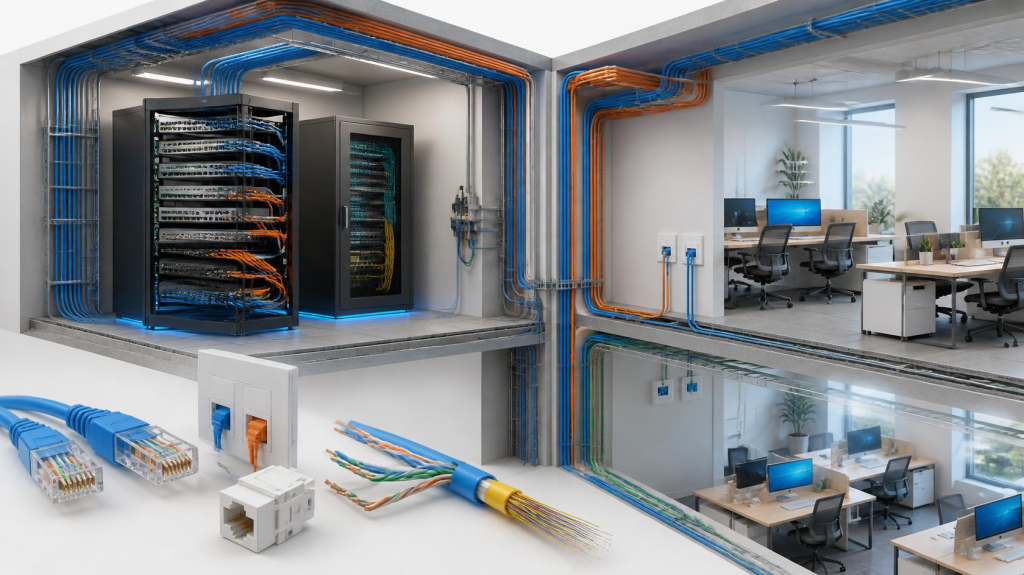 elementos conforman un sistema de cableado estructurado